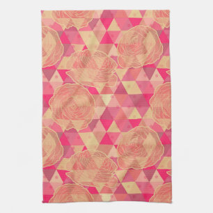 Geometrisches Muster der Blume Geschirrtuch