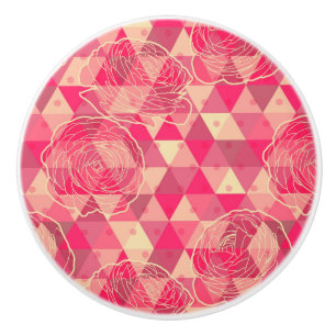 Geometrisches Muster der Blume Keramikknauf