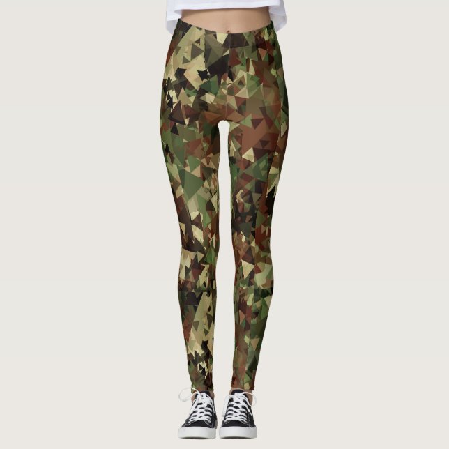 Geometrisches Muster der Camouflage Leggings (Vorderseite)