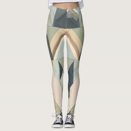 geometrisches Muster der Deko der Erdtonkunst Leggings