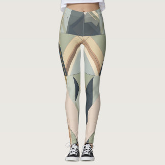 geometrisches Muster der Deko der Erdtonkunst Leggings