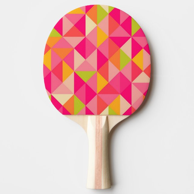 Geometrisches Muster der Dreiecke Tischtennis Schläger (Vorderseite)