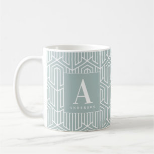 Geometrisches Muster der Initiale/des Monogramms Kaffeetasse