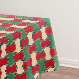 Geometrisches Muster der Krawatte Oriental Red Gre Tischdecke