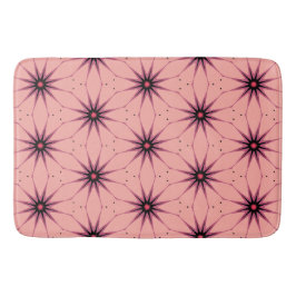 Geometrisches Muster der rosa Sternexplosion Badematte