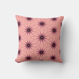 Geometrisches Muster der rosa Sternexplosion Kissen