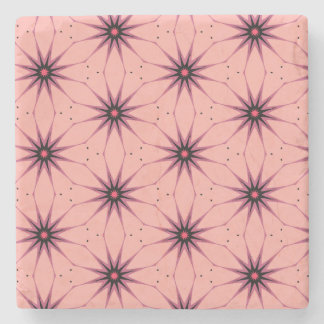 Geometrisches Muster der rosa Sternexplosion Steinuntersetzer