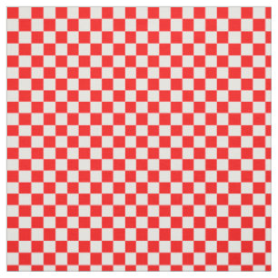 Geometrisches Muster der roten Schachbretter Stoff