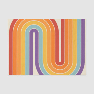 Geometrisches Muster der Streifen im Retro-Stil de Seidenpapier