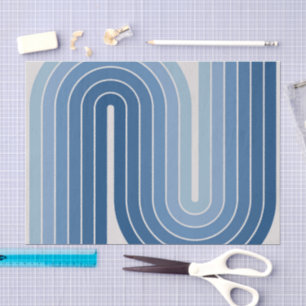 Geometrisches Muster der Streifen im Retro-Stil de Seidenpapier