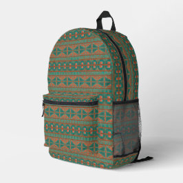 Geometrisches Muster der südwestlichsten Aquamarin Bedruckter Rucksack