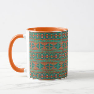 Geometrisches Muster der südwestlichsten Aquamarin Tasse