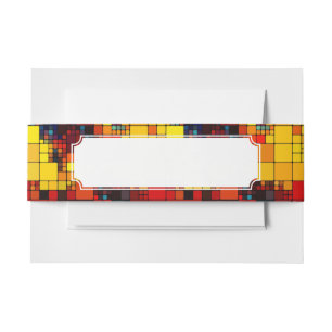 Geometrisches Muster des abstrakten vibrierenden Einladungsbanderole