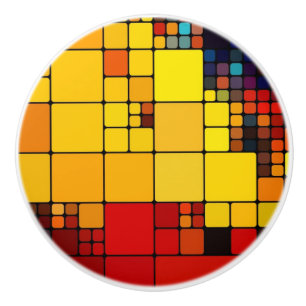 Geometrisches Muster des abstrakten vibrierenden Keramikknauf