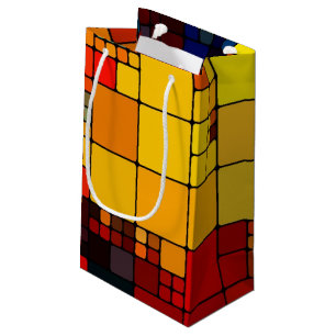 Geometrisches Muster des abstrakten vibrierenden Kleine Geschenktüte