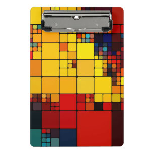 Geometrisches Muster des abstrakten vibrierenden Mini Klemmbrett