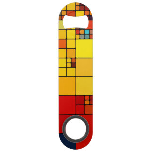 Geometrisches Muster des abstrakten vibrierenden Speed Flaschenöffner