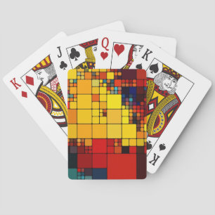 Geometrisches Muster des abstrakten vibrierenden Spielkarten