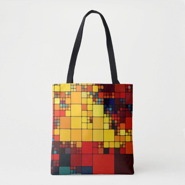 Geometrisches Muster des abstrakten vibrierenden Tasche (Vorderseite)
