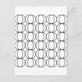 Geometrisches Muster des Crescent Moon Schwarz/Wei Postkarte