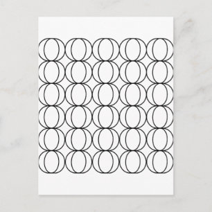 Geometrisches Muster des Crescent Moon Schwarz/Wei Postkarte
