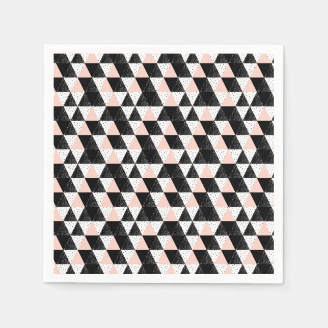 Geometrisches Muster des handgezeichneten Dreiecks Serviette (Vorderseite)