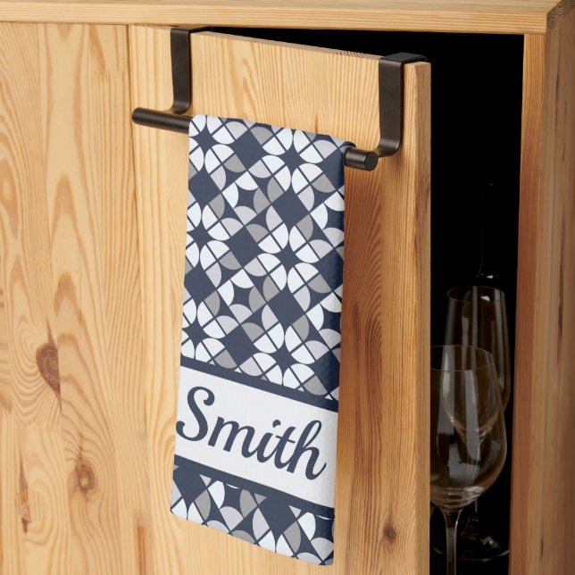 Geometrisches Muster des Kaleidoskops Geschirrtuch (Drittel gefaltet)