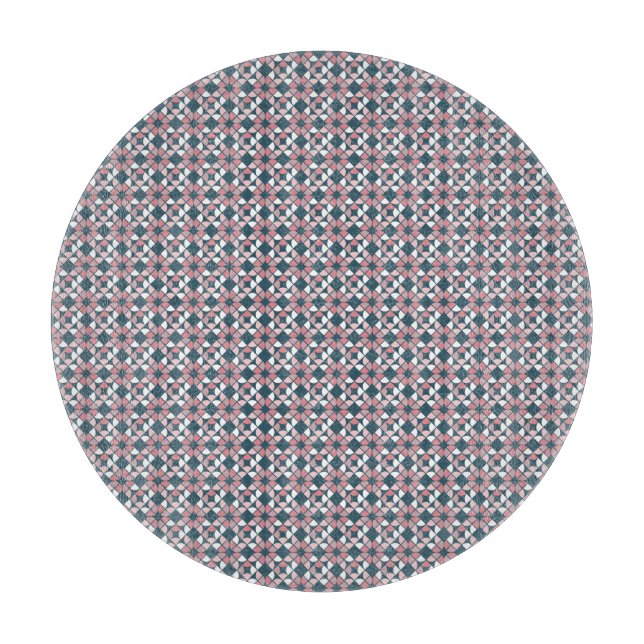 geometrisches Muster des Kaleidoskops, rosa Schneidebrett (Vorderseite)