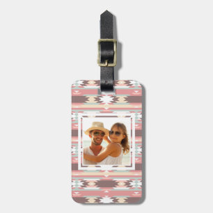 Geometrisches Muster des kundenspezifischen Fotos Gepäckanhänger