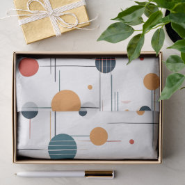 Geometrisches Muster des mittleren Jahrhunderts Seidenpapier