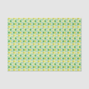 Geometrisches Muster des modernen grünen Gelbdreie Seidenpapier