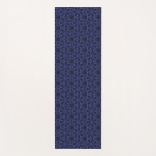 geometrisches Muster des Navy Blue Blitz Yogamatte