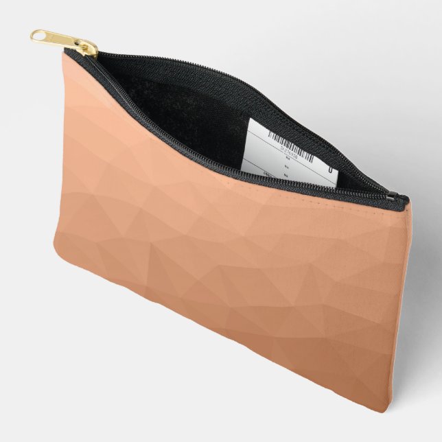 geometrisches Muster des Orange-Farbverlaufs Zubehörtasche (Offen)