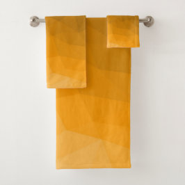 geometrisches Muster des Orangengrades Badhandtuch Set