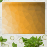 geometrisches Muster des Orangengrades Geschirrtuch<br><div class="desc">Orange Gefälle geometrisches Messmuster. Dreieck geometrisches Mesh mit dunkelorange Orange Farbverlauf.</div>