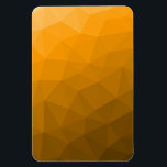 geometrisches Muster des Orangengrades Magnet<br><div class="desc">Orange Gefälle geometrisches Messmuster. Dreieck geometrisches Mesh mit dunkelorange Orange Farbverlauf.</div>