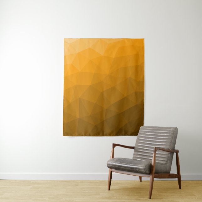geometrisches Muster des Orangengrades Wandteppich (Beispiel)