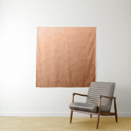 geometrisches Muster des Peach-Farbverlaufs Wandteppich