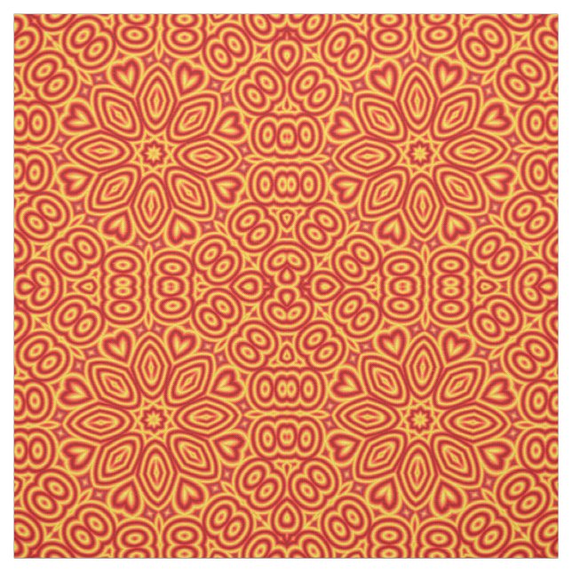 Geometrisches Muster des roten Herzens Stoff (Muster)