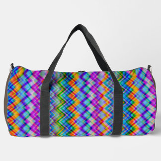 Geometrisches Muster eines Stoffes auf einem Duffe Duffle Bag