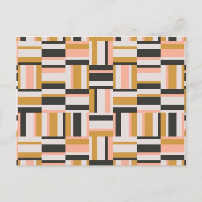 Geometrisches Muster Feiertagspostkarte (Vorderseite)