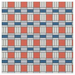 Geometrisches Muster für Blau und Rot Stoff