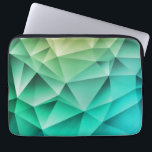 Geometrisches Muster für coole Polygone Laptopschutzhülle<br><div class="desc">Coole Farben von Grün,  Aqua und Blau in diesem modernen polygon geometrischen Muster Design. Schützen Sie Ihren Laptop oder Ihr Tablettengerät mit einer farbenfrohen,  stilvollen Hülle.</div>