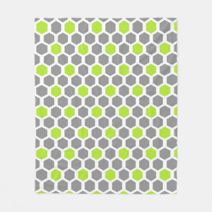 Geometrisches Muster für das moderne Limettengraue Fleecedecke