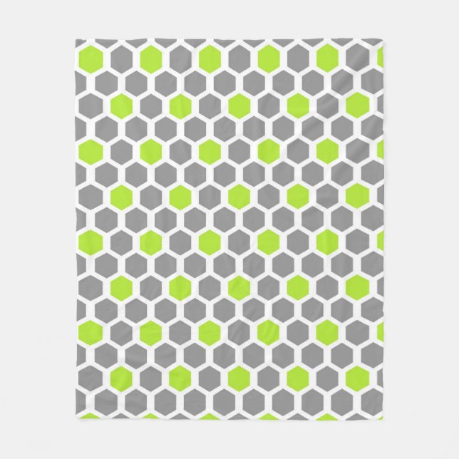 Geometrisches Muster für das moderne Limettengraue Fleecedecke (Vorderseite)