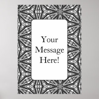 Geometrisches Muster für Erwachsene-Farbseiten-Pos Poster