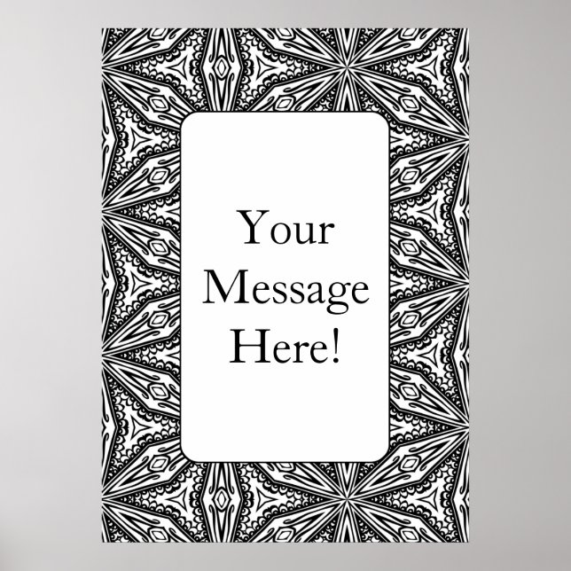 Geometrisches Muster für Erwachsene-Farbseiten-Pos Poster (Vorne)