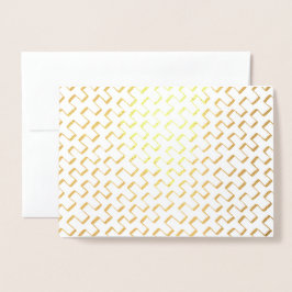 Geometrisches Muster für goldfarbene Folien Folienkarte