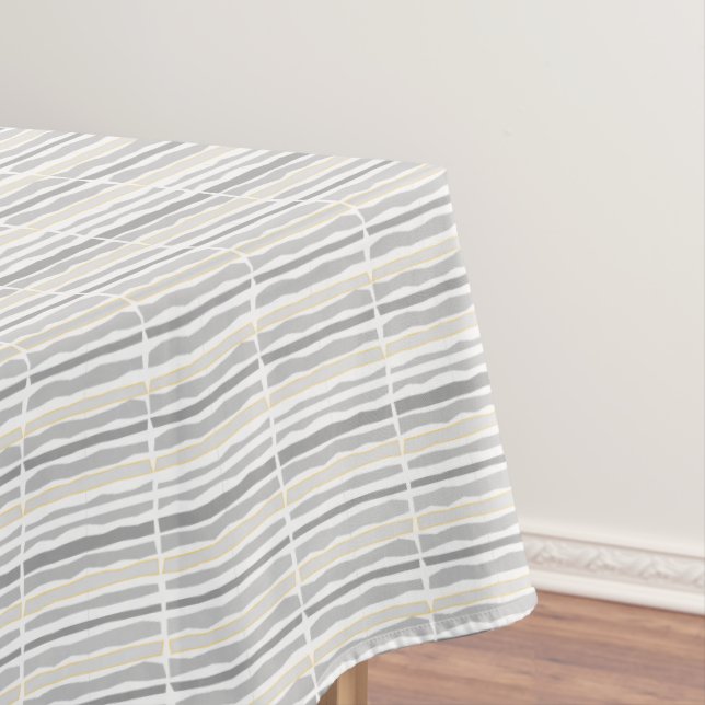 Geometrisches Muster für graue Abstrakte Streifen Tischdecke (Beispiel)
