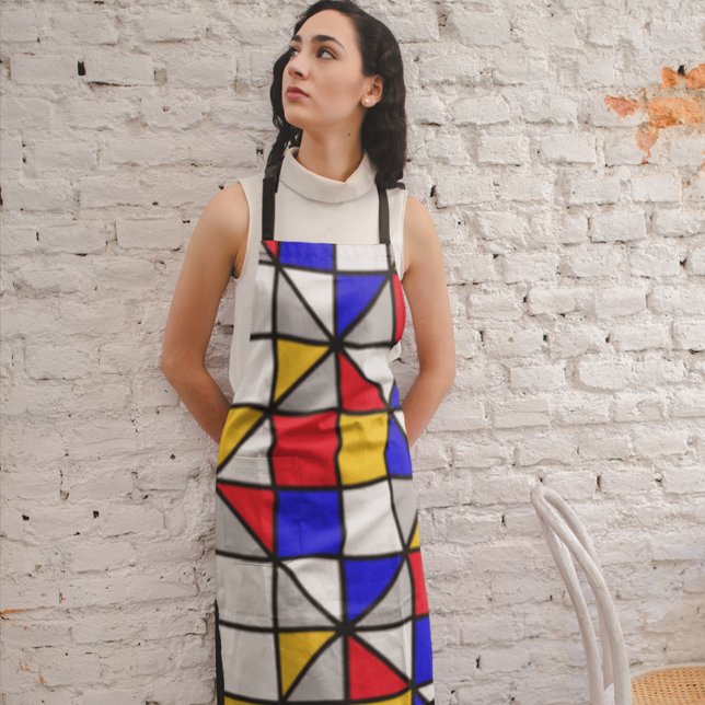 Geometrisches Muster für mehrfarbige Quadrate Schürze (multicolored geometric shape apron)